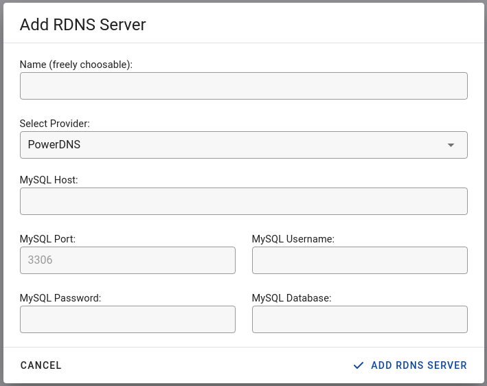 Add RDNS Server