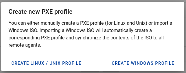 Create Windows PXE Profile 1